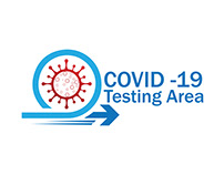 COVID-19 Testing Area graphic design