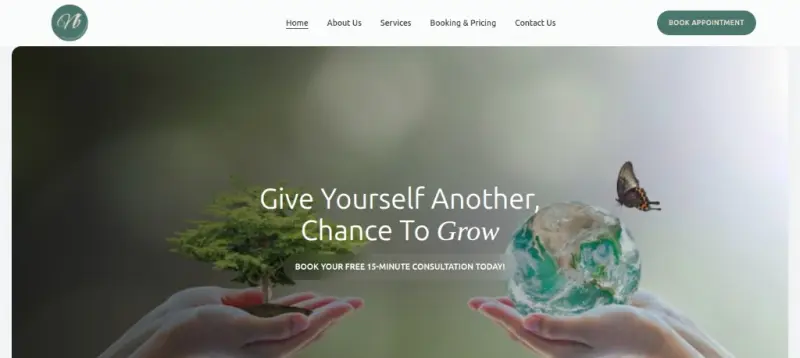 Navneet Bains Counselling website screenshot