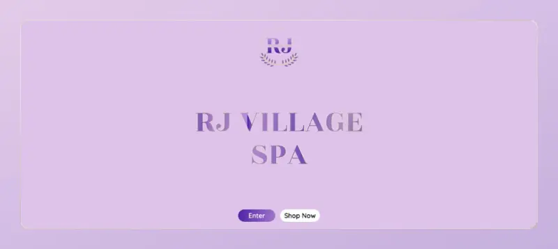 RJ Village Spa website screenshot