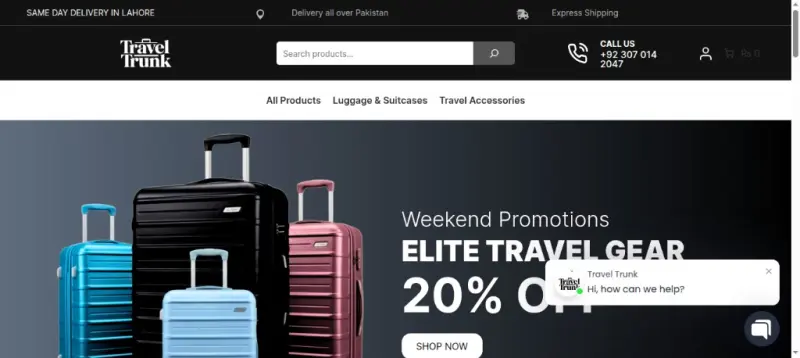 Travel Trunk website screenshot